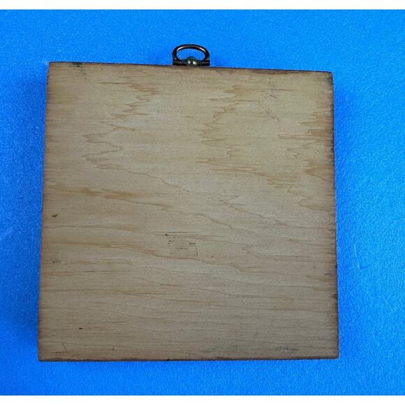 Hand Painted Flowers Pansies on Wood Plaque Ready to Hang Purple Yellow - Picture 3 of 7